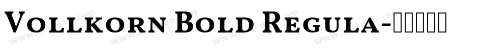 Vollkorn Bold Regula字体转换